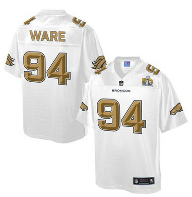 Nike Broncos #94 DeMarcus Ware White Men's NFL Pro Line Super Bowl 50 Fashion Game Jersey Nike Broncos #94 DeMarcus Ware White Men's NFL Pro Line Super Bowl 50 Fashion Game Jersey
