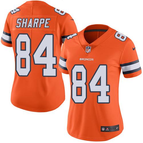 Nike Broncos #95 Derek Wolfe Orange Women's Stitched NFL Limited Rush Jersey (2)