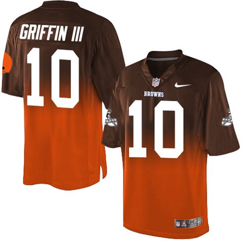 Nike Browns #10 Robert Griffin III Brown Orange Men's Stitched NFL Elite Fadeaway Fashion Jersey Nike Browns #10 Robert Griffin III Brown Orange Men's Stitched NFL Elite Fadeaway Fashion Jersey