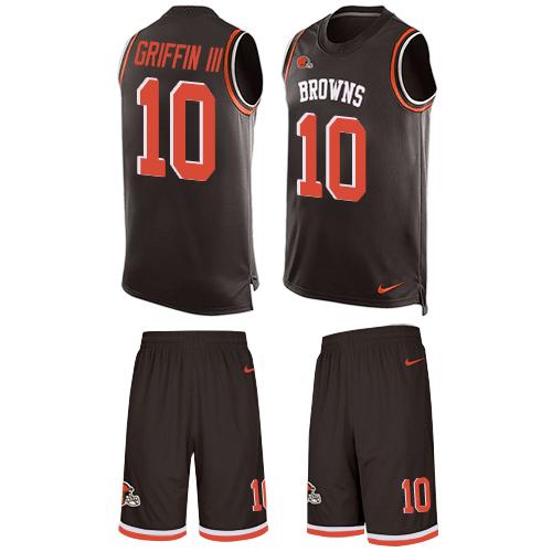 Nike Browns #10 Robert Griffin III Brown Team Color Men's Stitched NFL Limited Tank Top Suit Jersey Nike Browns #10 Robert Griffin III Brown Team Color Men's Stitched NFL Limited Tank Top Suit Jersey