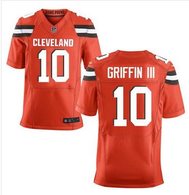 Nike Browns #10 Robert Griffin III Orange Alternate Men's Stitched NFL New Elite Jersey Nike Browns #10 Robert Griffin III Orange Alternate Men's Stitched NFL New Elite Jersey