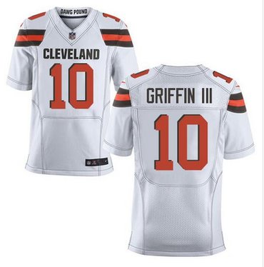 Nike Browns #10 Robert Griffin III White Men's Stitched NFL New Elite Jersey