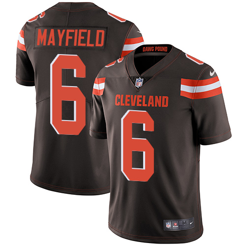 Nike Browns #6 Baker Mayfield Brown Team Color Men's Stitched NFL Vapor Untouchable Limited Jersey Nike Browns #6 Baker Mayfield Brown Team Color Men's Stitched NFL Vapor Untouchable Limited Jersey