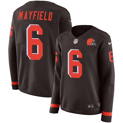 Nike Browns #6 Baker Mayfield Brown Team Color Women's