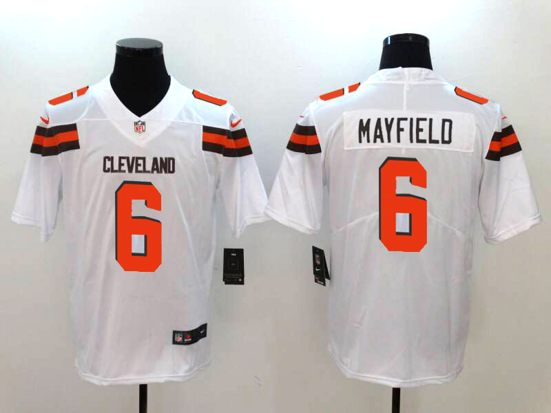 Nike Browns #6 Baker Mayfield White 2018 NFL Draft Pick Limited Jersey Nike Browns #6 Baker Mayfield White 2018 NFL Draft Pick Limited Jersey