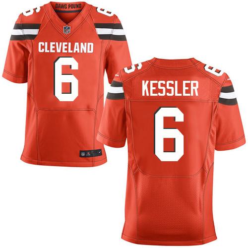 Nike Browns #6 Cody Kessler Orange Alternate Men's Stitched NFL New Elite Jersey Nike Browns #6 Cody Kessler Orange Alternate Men's Stitched NFL New Elite Jersey