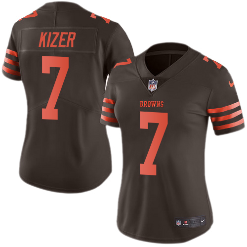 Nike Browns #7 DeShone Kizer Brown Women's Stitched NFL Limited Rush Jersey Nike Browns #7 DeShone Kizer Brown Women's Stitched NFL Limited Rush Jersey