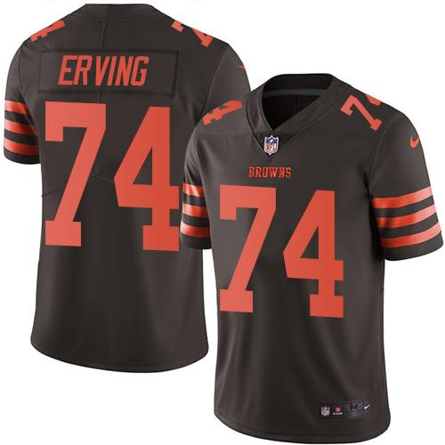 Nike Browns #74 Cameron Erving Brown Men's Stitched NFL Limited Rush Jersey Nike Browns #74 Cameron Erving Brown Men's Stitched NFL Limited Rush Jersey