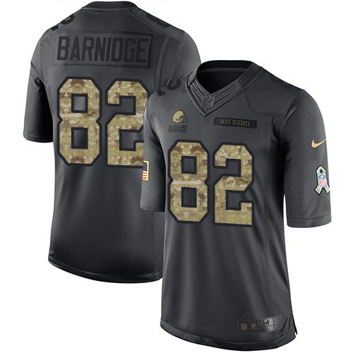 Nike Browns #82 Gary Barnidge Black Men's Stitched NFL Limited 2016 Salute to Service Jersey Nike Browns #82 Gary Barnidge Black Men's Stitched NFL Limited 2016 Salute to Service Jersey