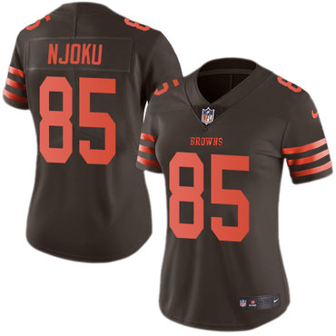 Nike Browns #85 David Njoku Brown Women's Stitched NFL Limited Rush Jersey Nike Browns #85 David Njoku Brown Women's Stitched NFL Limited Rush Jersey