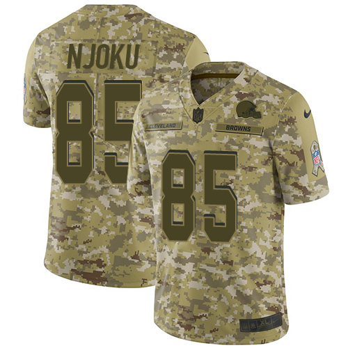 Nike Browns #85 David Njoku Camo Men's Stitched NFL Limited 2018 Salute To Service Jersey Nike Browns #85 David Njoku Camo Men's Stitched NFL Limited 2018 Salute To Service Jersey