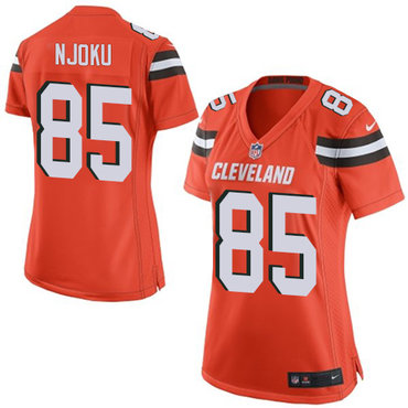 Nike Browns #85 David Njoku Orange Alternate Women's Stitched NFL New Elite Jersey Nike Browns #85 David Njoku Orange Alternate Women's Stitched NFL New Elite Jersey