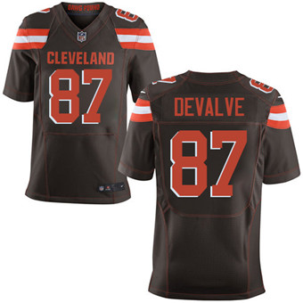Nike Browns #87 Seth DeValve Brown Team Color Men's Stitched NFL New Elite Jersey