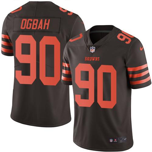 Nike Browns #90 Emmanuel Ogbah Brown Men's Stitched NFL Limited Rush Jersey Nike Browns #90 Emmanuel Ogbah Brown Men's Stitched NFL Limited Rush Jersey