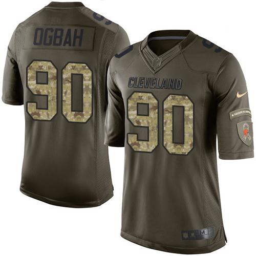 Nike Browns #90 Emmanuel Ogbah Green Men's Stitched NFL Limited Salute to Service Jersey Nike Browns #90 Emmanuel Ogbah Green Men's Stitched NFL Limited Salute to Service Jersey
