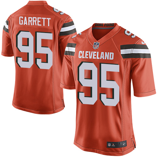 Nike Browns #95 Myles Garrett Orange Alternate Youth Stitched NFL New Elite Jersey Nike Browns #95 Myles Garrett Orange Alternate Youth Stitched NFL New Elite Jersey