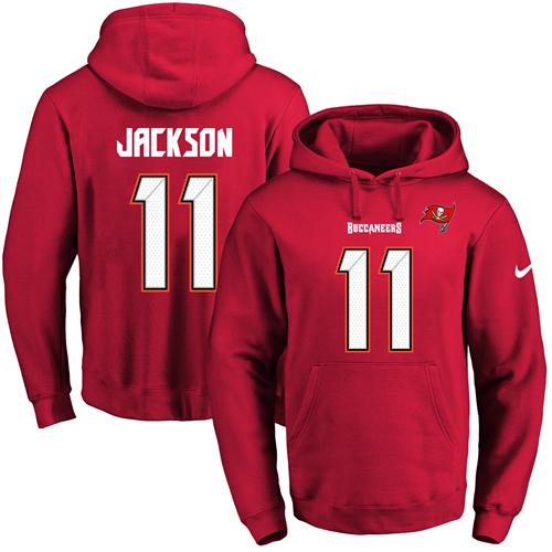 Nike Buccaneers #11 DeSean Jackson Red Name & Number Pullover NFL Hoodie