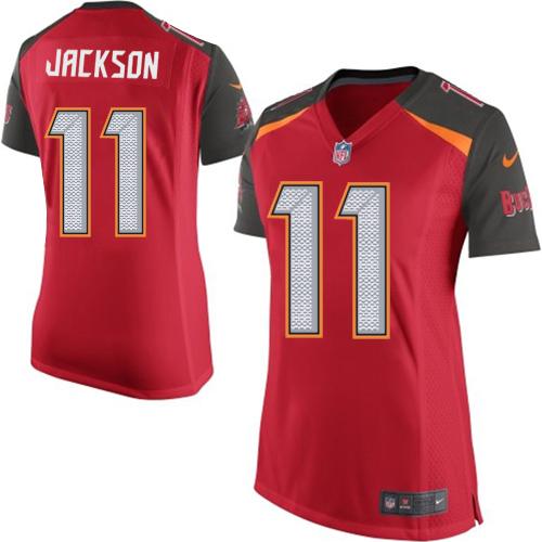 Nike Buccaneers #11 DeSean Jackson Red Team Color Women's Stitched NFL New Elite Jersey Nike Buccaneers #11 DeSean Jackson Red Team Color Women's Stitched NFL New Elite Jersey
