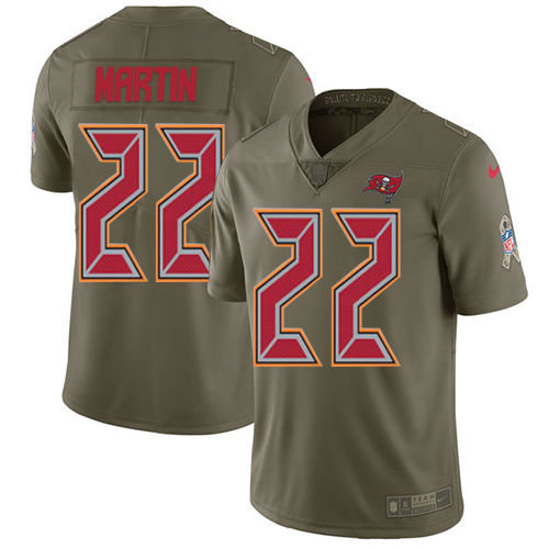 Nike Buccaneers #22 Doug Martin Olive Youth Stitched NFL Limited 2017 Salute to Service Jersey