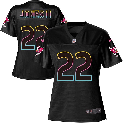 Nike Buccaneers #22 Ronald Jones II Black Women's NFL Fashion Game Jersey Nike Buccaneers #22 Ronald Jones II Black Women's NFL Fashion Game Jersey