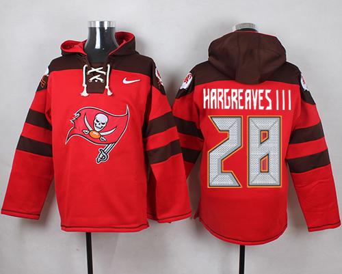 Nike Buccaneers #28 Vernon Hargreaves III Red Player Pullover NFL Hoodie Nike Buccaneers #28 Vernon Hargreaves III Red Player Pullover NFL Hoodie