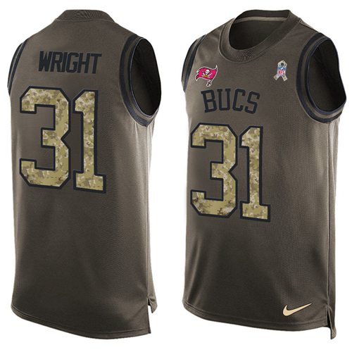 Nike Buccaneers #31 Major Wright Green Men's Stitched NFL Limited Salute To Service Tank Top Jersey Nike Buccaneers #31 Major Wright Green Men's Stitched NFL Limited Salute To Service Tank Top Jersey