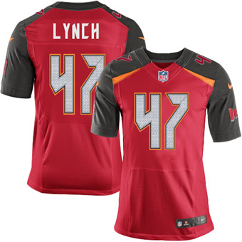 Nike Buccaneers #47 John Lynch Red Team Color Men's Stitched NFL New Elite Jersey