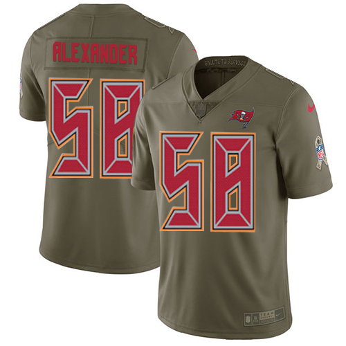 Nike Buccaneers #58 Kwon Alexander Olive Youth Stitched NFL Limited 2017 Salute to Service Jersey Nike Buccaneers #58 Kwon Alexander Olive Youth Stitched NFL Limited 2017 Salute to Service Jersey