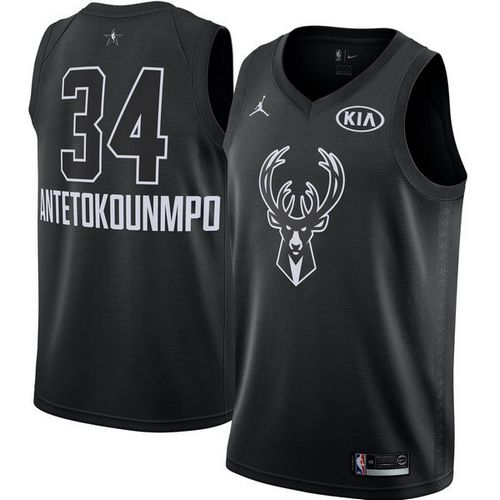 Nike Bucks #34 Giannis Antetokounmpo Black NBA Jordan Swingman 2018 All-Star Game Jersey Nike Bucks #34 Giannis Antetokounmpo Black NBA Jordan Swingman 2018 All-Star Game Jersey