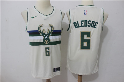 Nike Bucks #6 Eric Bledsoe Cream  City Edition Swingman Jersey