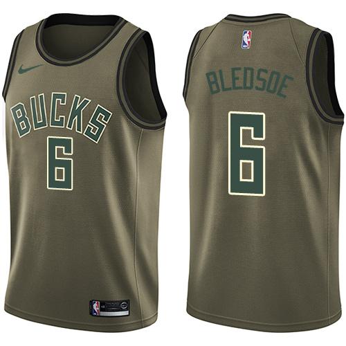 Nike Bucks #6 Eric Bledsoe Green Salute to Service NBA Swingman Jersey Nike Bucks #6 Eric Bledsoe Green Salute to Service NBA Swingman Jersey