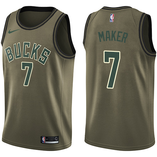 Nike Bucks #7 Thon Maker Green Salute to Service NBA Swingman Jersey Nike Bucks #7 Thon Maker Green Salute to Service NBA Swingman Jersey