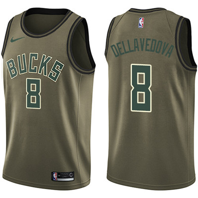 Nike Bucks #8 Matthew Dellavedova Green Salute to Service Youth NBA Swingman Jersey