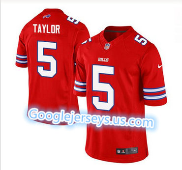 Nike Buffalo Bills #5 Tyrod Taylor Red Men's Stitched NFL Elite Rush Jersey