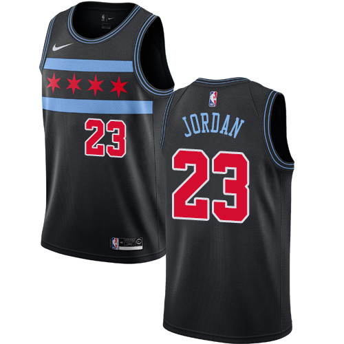 Nike Bulls #23 Michael Jordan Black NBA Swingman City Edition 2018 19