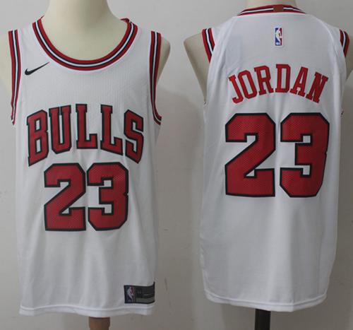 Nike Bulls #23 Michael Jordan White Stitched NBA Jersey