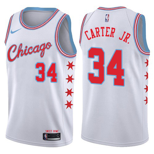 Nike Bulls #34 Wendell Carter Jr. White Women's NBA Swingman City Edition Jersey