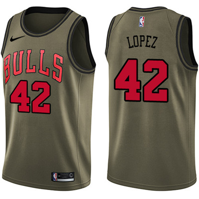 Nike Bulls #42 Robin Lopez Green Salute to Service Youth NBA Swingman Jersey Nike Bulls #42 Robin Lopez Green Salute to Service Youth NBA Swingman Jersey
