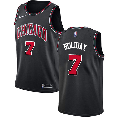 Nike Bulls #7 Justin Holiday Black NBA Swingman Statement Edition Jersey Nike Bulls #7 Justin Holiday Black NBA Swingman Statement Edition Jersey