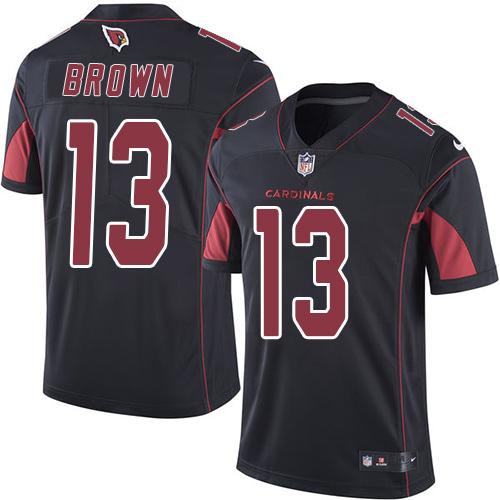 Nike Cardinals #13 Jaron Brown Black Men's Stitched NFL Limited Rush Jersey Nike Cardinals #13 Jaron Brown Black Men's Stitched NFL Limited Rush Jersey