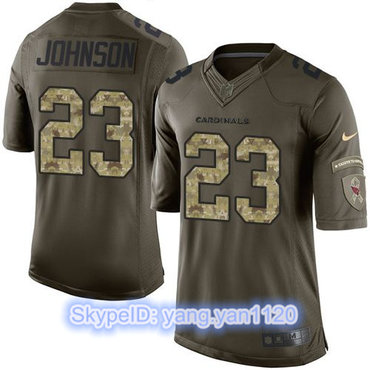 Nike Cardinals #23 Chris Johnson Green Men's Stitched NFL Limited Salute to Service Jersey