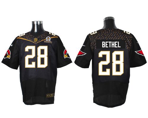 Nike Cardinals #28 Justin Bethel Black 2016 Pro Bowl Men's Stitched NFL Elite Jersey Nike Cardinals #28 Justin Bethel Black 2016 Pro Bowl Men's Stitched NFL Elite Jersey
