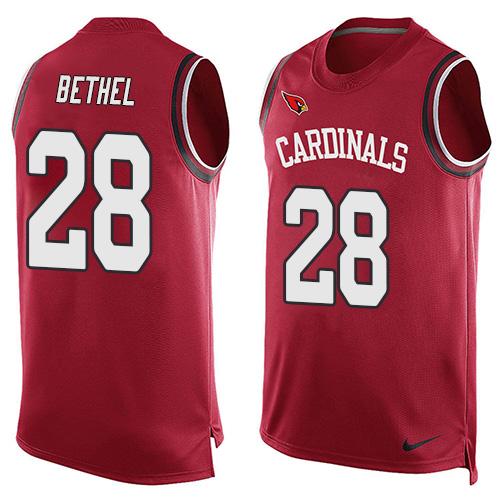 Nike Cardinals #28 Justin Bethel Red Team Color Men's Stitched NFL Limited Tank Top Jersey Nike Cardinals #28 Justin Bethel Red Team Color Men's Stitched NFL Limited Tank Top Jersey