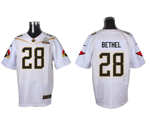 Nike Cardinals #28 Justin Bethel White 2016 Pro Bowl Men's Stitched NFL Elite Jersey Nike Cardinals #28 Justin Bethel White 2016 Pro Bowl Men's Stitched NFL Elite Jersey