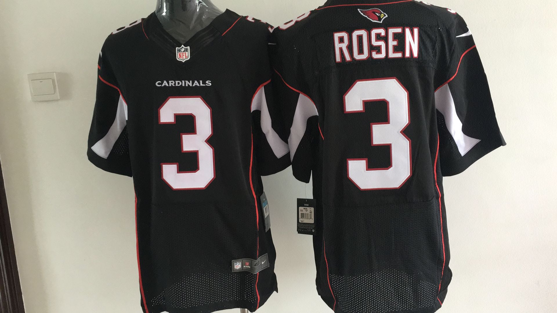 Nike Cardinals #3 Josh Rosen Black 2018 NFL Draft Pick Elite Jersey Nike Cardinals #3 Josh Rosen Black 2018 NFL Draft Pick Elite Jersey