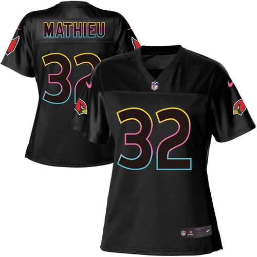 Nike Cardinals #32 Tyrann Mathieu Black Women's NFL Fashion Game Jersey Nike Cardinals #32 Tyrann Mathieu Black Women's NFL Fashion Game Jersey