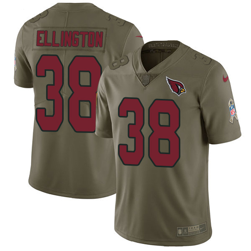 Nike Cardinals #38 Andre Ellington Olive Youth Stitched NFL Limited 2017 Salute to Service Jersey