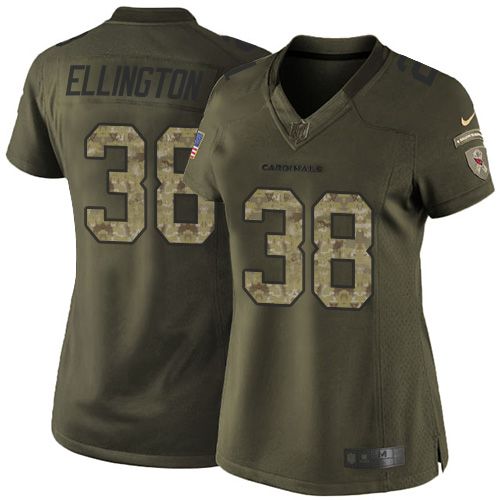 Nike Cardinals #38 David Johnson Green Women's Stitched NFL Limited Salute to Service Jersey Nike Cardinals #38 David Johnson Green Women's Stitched NFL Limited Salute to Service Jersey