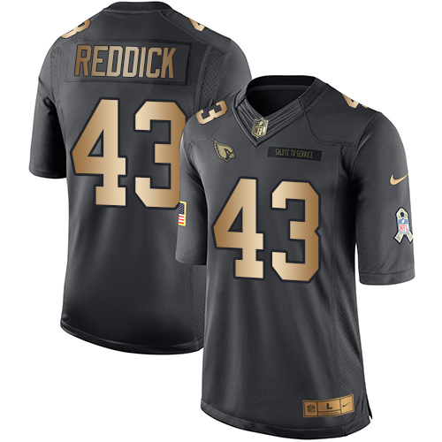 Nike Cardinals #43 Haason Reddick Black Youth Stitched NFL Limited Gold Salute to Service Jersey