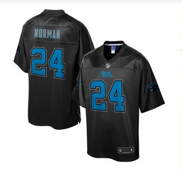 Nike Carolina Panthers #24 Josh Norman Black Men's NFL Pro Line Black Reverse Fashion Game Jersey